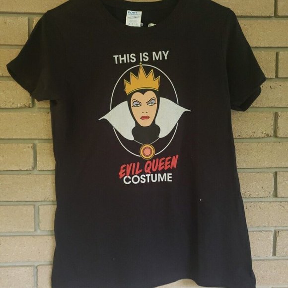Disney - Cinderella - "This is my Evil Queen Costume" Black T-Shirt Size: Small - Picture 1 of 2